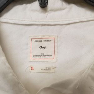 Gap cotton shrunken boyfriend shirt